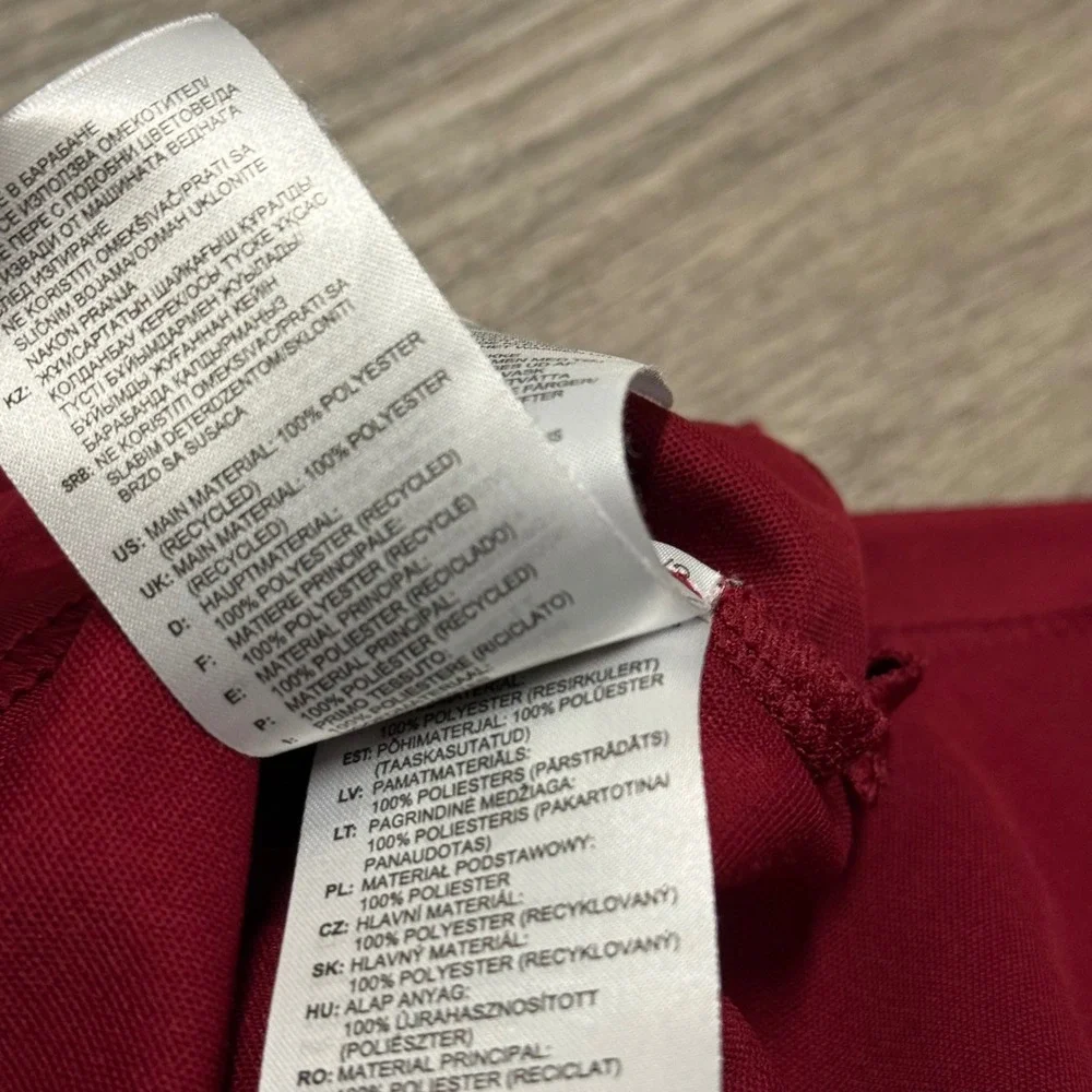 Adidas Mens Primegreen Polo Shirt 2XLT Burgundy Red‎ Short Sleeve Performance